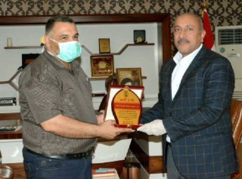 محافظ كربلاء المقدسة يلتقي بمدير الموارد المائية لمتابعة تطهير المبازل والاطلاقات المائية