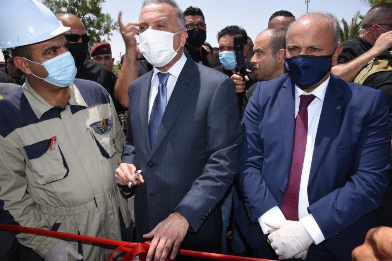 بعد افتتاح المستشفى التركي في كربلاء، رئيس مجلس الوزراء ومحافظ كربلاء المقدسة يفتتحان مشروع دوار الامام الحسين (الشارع الحولي)