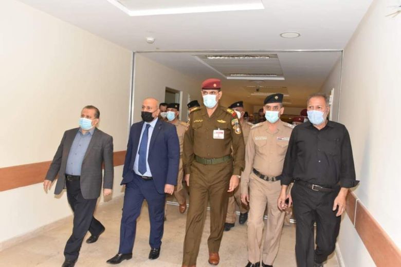 محافظ كربلاء المقدسة يزور مستشفى الامام الحسن بعد حريق نشب فيه و يوجه بتحقيق فوري وحجز المقصرين