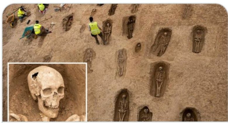 عملية تنقيب باسبانيا تكشف عن  مدينة موتى ضخمة