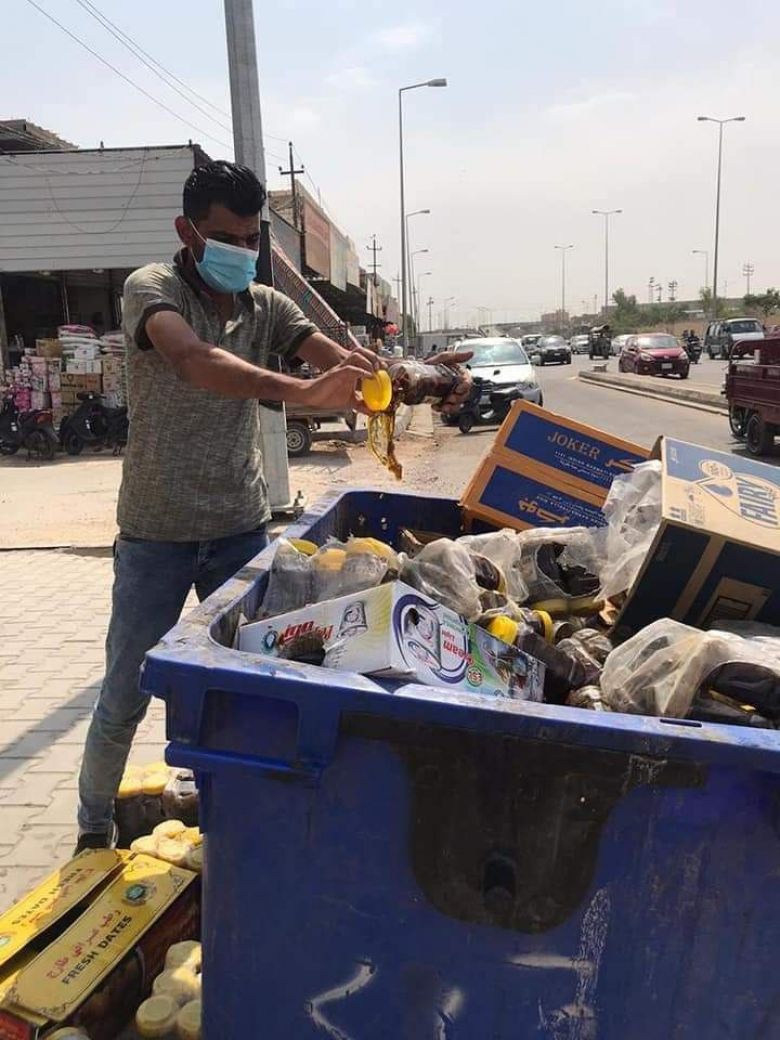 صحة كربلاء المقدسة تضبط (طن ونصف) من المواد الغذائية الصلبة الغير صالحة للاستهلاك