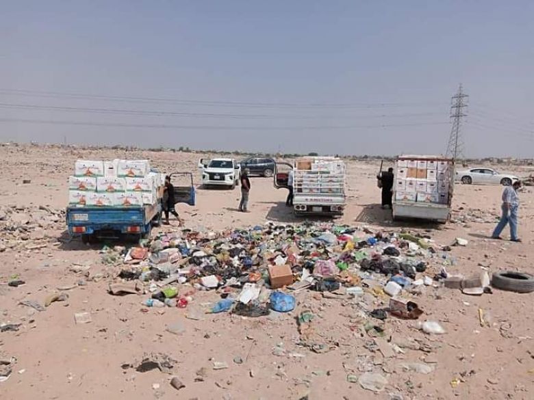 صحة كربلاء تضبط وتتلف أكثر من 6 أطنان من مادة البيض لعدم صلاحيته للإستهلاك البشري