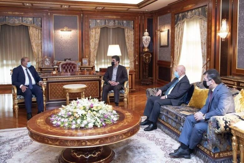 رئيس إقليم كوردستان يستقبل محافظ كربلاء المقدسة لبحث سبل التعاون في مجال إعمار المحافظة