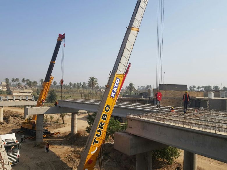 طرق وجسور كربلاء  تستأنف العمل بمشروع التقاطعات المجسرة لمقتربات جسر الهندية الثاني