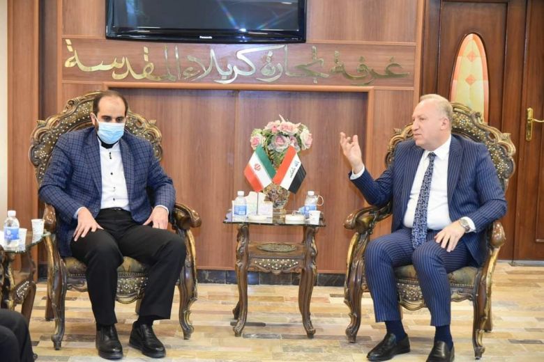غرفة تجارة كربلاء تستقبل القنصل الايراني في المحافظة للتعاون في المجال التجاري