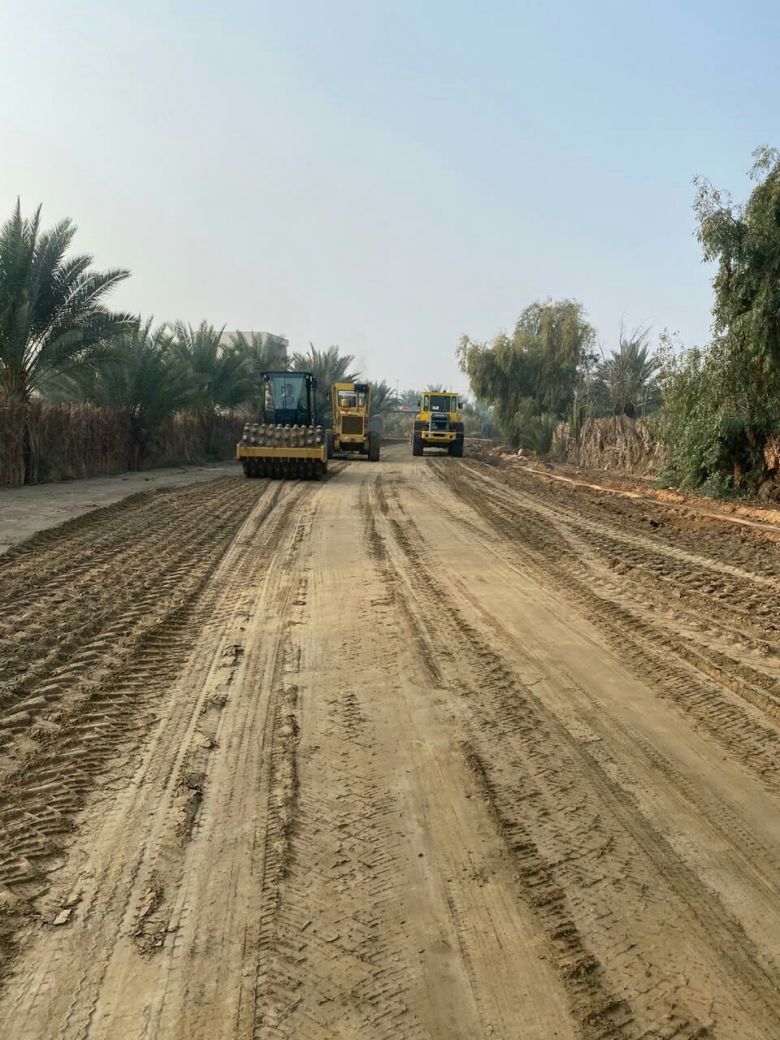 طرق وجسور كربلاء تشرف على مشروع أنشاء طريق نهر موسى في قضاء الجدول الغربي