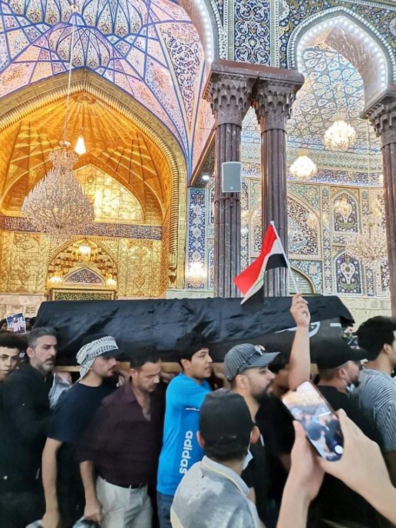 اغتيال ايهاب الوزني... اهالي كربلاء يودعون الفقيد الى مثواه الاخير/بالصور