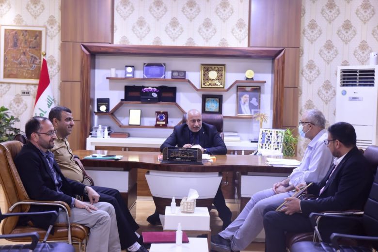 محافظ كربلاء المقدسة يؤكد على الاسراع بتنفيذ مشروع مبزل الجاير