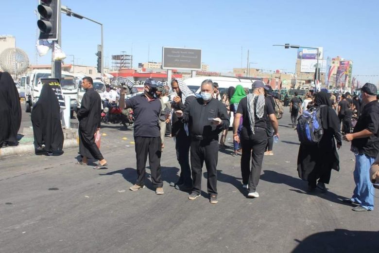 بيئة كربلاء مستمرة في حملات توعوية للزائرين في كربلاء