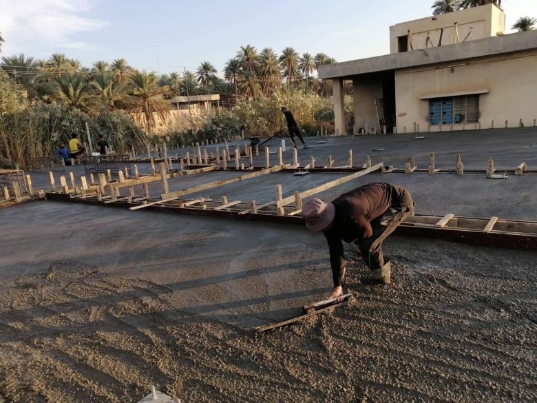 بالصور/ انشاء مجمعات مائية جديدة في قضاء الحسينية شمال كربلاء