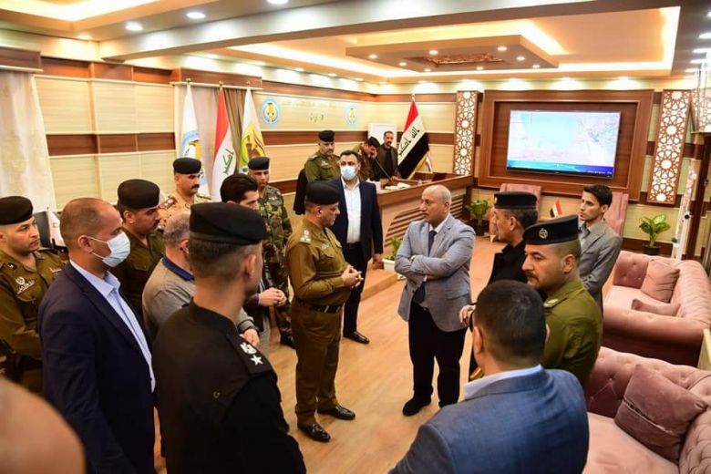 الخطابي يتفقد مشروع الكاميرات الذكية في مقر قيادة شرطة كربلاء