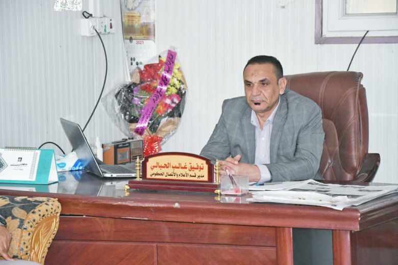 الحبالي خلال لقائه بمدراء اعلام دوائر كربلاء: 