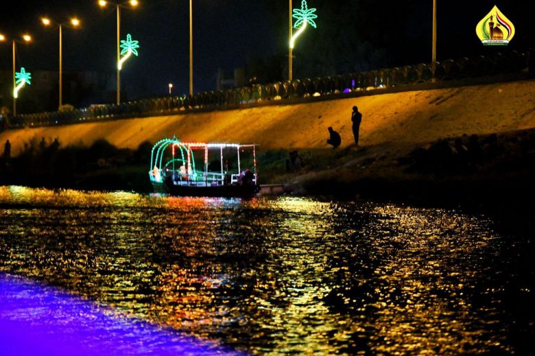 بالصور.. مشاهد من قضاء الهندية ليلا