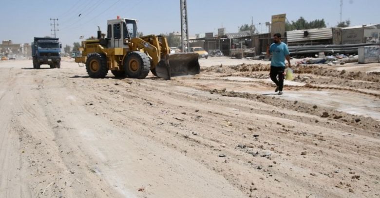 تأهيل الشارع بين حي التحدي والبناء الجاهز