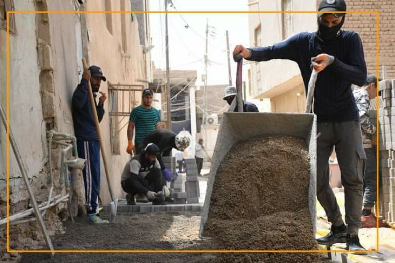 في مرحلته الثانية..مواصلة العمل في مشروع تطوير  شوارع منطقة الهندية القديمة