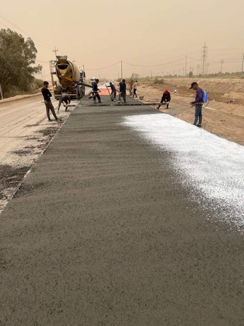 طرق وجسور كربلاء تواصل العمل بتنفيذ  مشروع صيانة الحر _كمالية