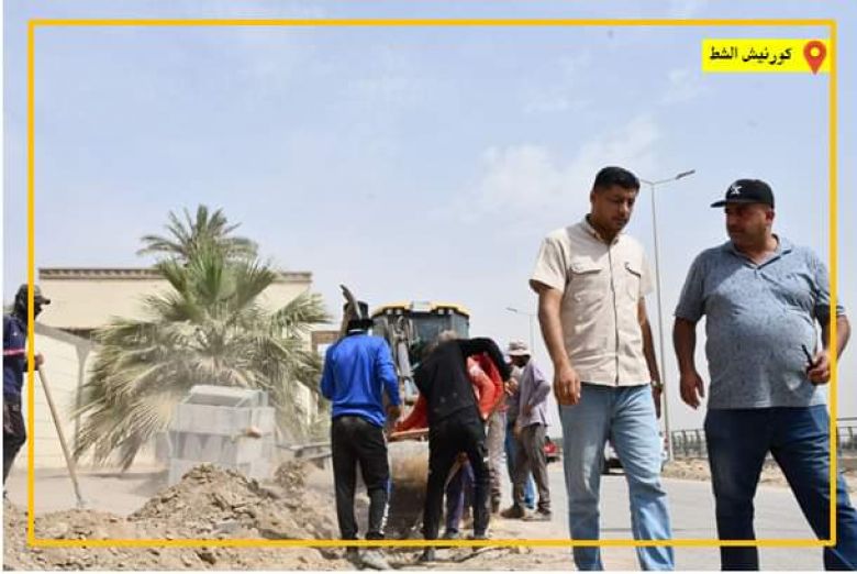 البدء بمشروع تأهيل وتطوير شارع الكورنيش في قضاء الهندية