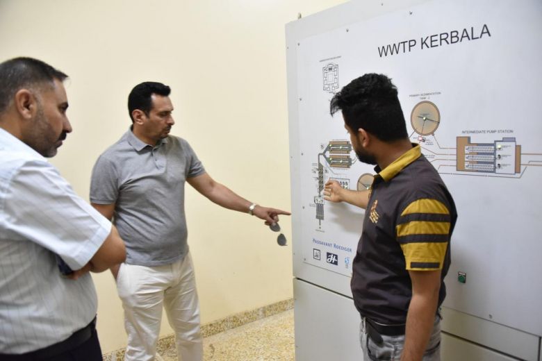 الميالي يطلع على المراحل الاخيرة لمشروع حيوي استراتيجي في كربلاء