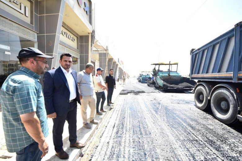 الميالي : تواصل العمل  لمشروع تأهيل  الشارع الرابط بين قنطرة السلام ومجسر باب طويريج