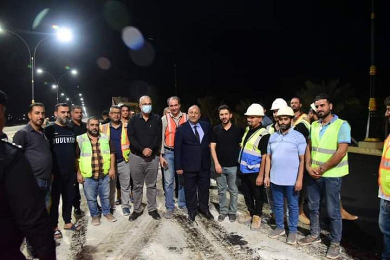 محافظ كربلاء يطلع ميدانيا على مراحل انجاز مشروع الرابط الجنوبي