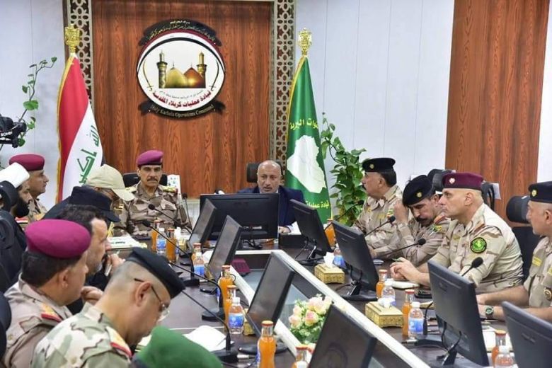 بحضور رئيس اركان الجيش..الخطابي يعقد اجتماعا امنيا موسعا في كربلاء