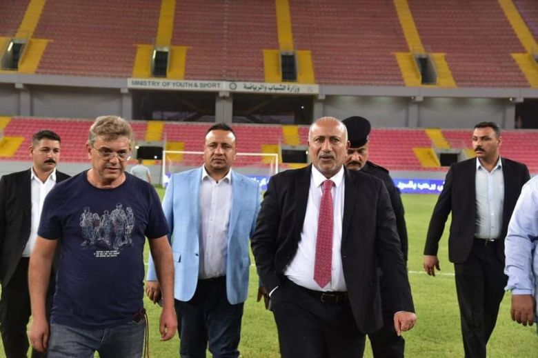 الخطابي يجري جولة تفقدية ملعب كربلاء الدولي لاحتضان مباريات الدوري الممتاز