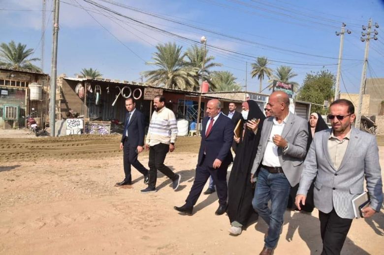 الخطابي يجري جولة ميدانية لمشروعي تطوير شارع كربلاء بغداد وشارع الكوثر