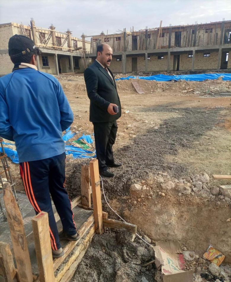 نسب انجاز متقدمة في مشروع بناء مدرستين نموذجيتين في قضاء عين تمر