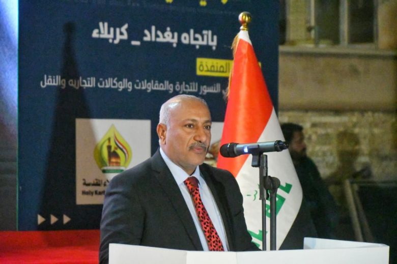 الخطابي يفتتح طريق حولي حي العباس (ع) الصديق للبيئة ويؤكد على استمرار عجلة الإعمار