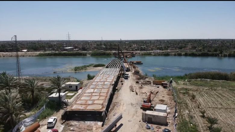 جسر الهندية الثالث يحقق نسب انجاز متقدمة