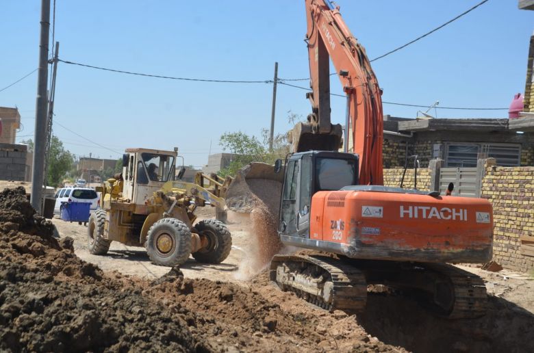 بإشراف من الخطابي.. المباشرة بتنفيذ مشروع تطوير شوارع في مركز ناحية الخيرات  