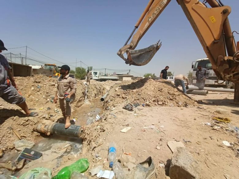 ماء كربلاء تعالج الشحة المائية في عدد من الاحياء السكنية في عموم المحافظة
