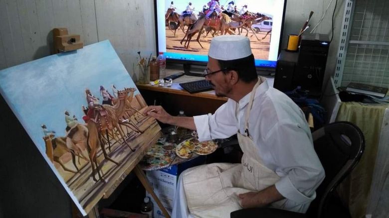 فنان كربلائي.. تميز بفن الاستشراق واعادت لوحاته النبض لتراث كربلاء وامجاد واقعة الطف