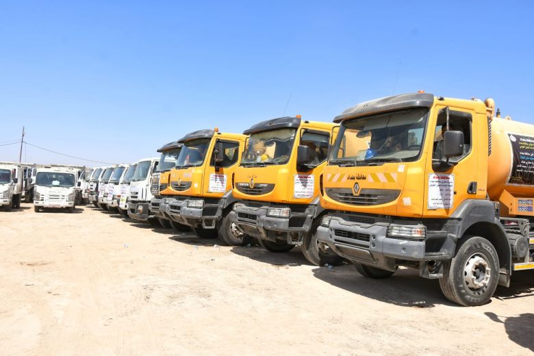 بالصور.. آليات المحافظات الساندة للزيارة المليونية