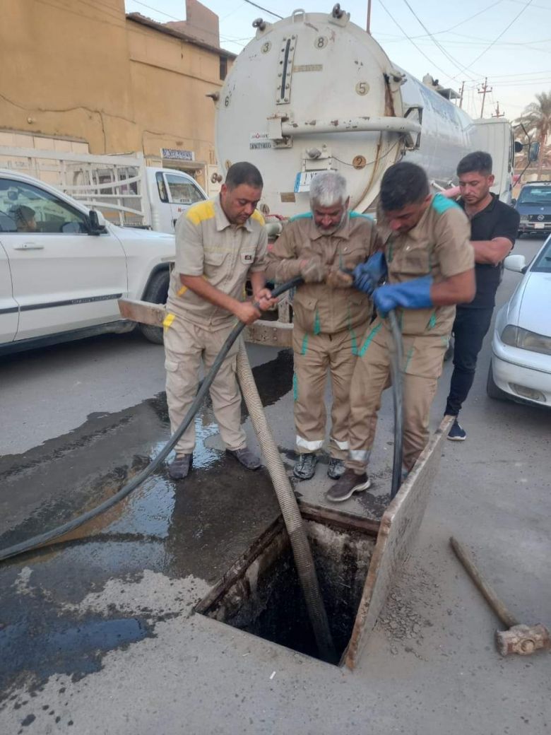 مجاري كربلاء تواصل تنفيذ خطتها الخدمية الخاصة بزيارة الاربعين