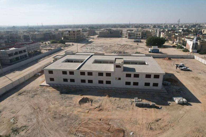 نسب إنجاز متقدمة بمشروع بناء مدرسة في الأنتفاضة الثانية