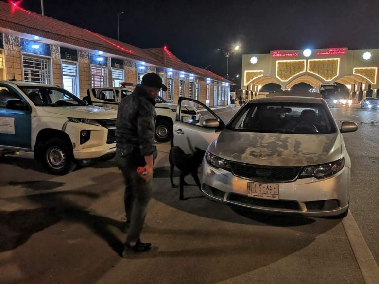 سيطرات كربلاء تواصل جهودها الأمنية  لتأمين  زيارة النصف من شعبان