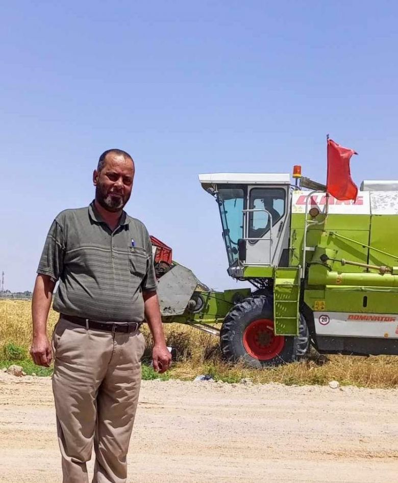 شعبة زراعة الحر تباشر بحصاد محصول الحنطة