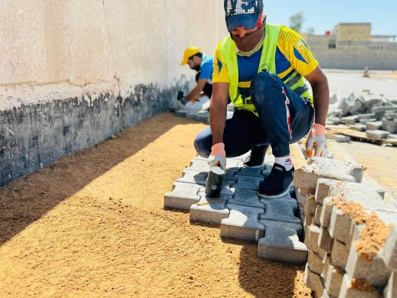 بالصور.. 90% نسب انجاز مشروع تأهيل شوارع حي العسكري في قضاء الجدول الغربي