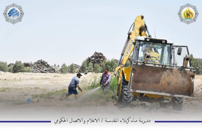 بالتزامن مع موسم الصيف.. ماء كربلاء تباشر بإزالة التجاوزات عن الأنابيب الناقلة