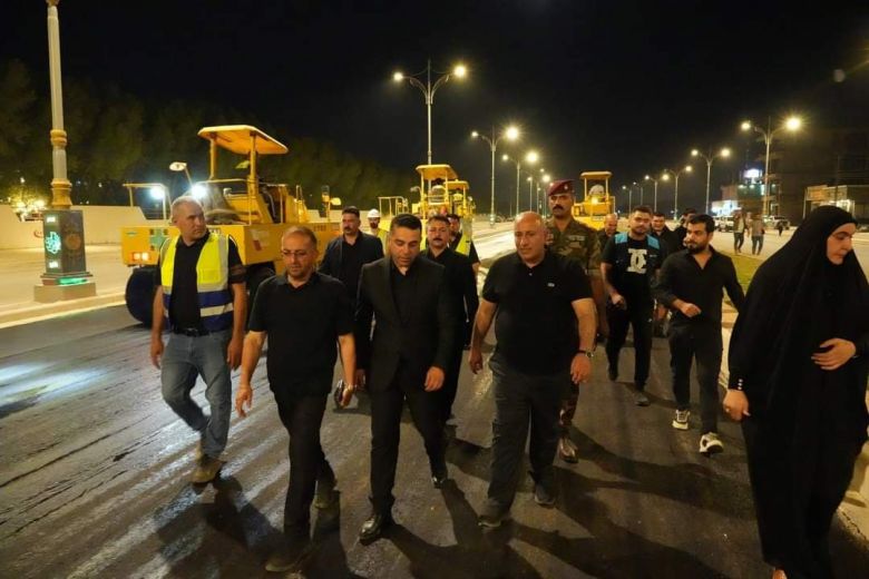 تحقيق نسب انجاز متقدمة في مشروع شارع الامام الرضا (ع)