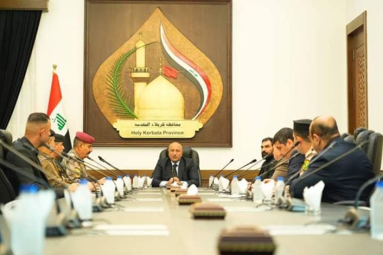 محافظ كربلاء يتباحث مع اللجنة العليا لادارة الازمات والكوارث آلية دعم واستقبال الوافدين من لبنان الشقيقة