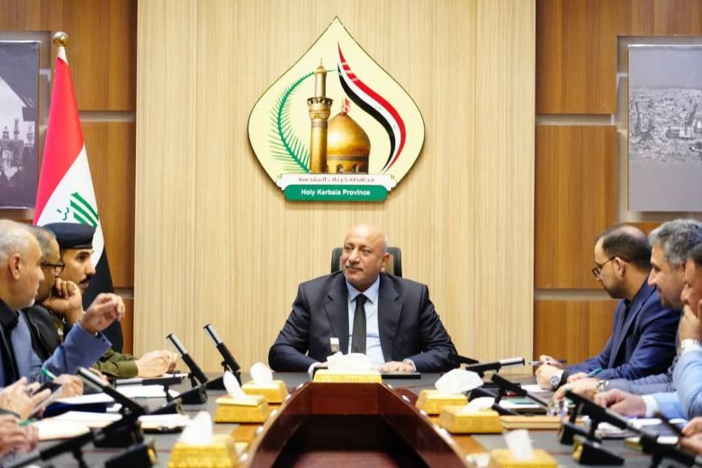 محافظ كربلاء يوجه بتوسيع المساحات الخضراء والتأكيد على دور القوات الامنية في اسناد عمل الدوائر الخدمية