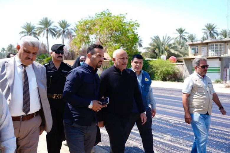 محافظ كربلاء يتفقد فقرات انجاز مشروع استراتيجي على محور بابل