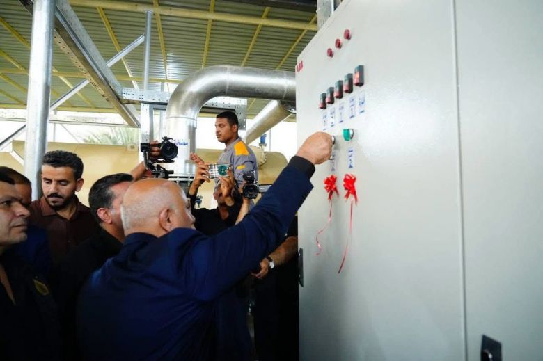 محافظ كربلاء يفتتح مجمعاً مائياً متطوراً بسعة ٥٠٠ م³/ساعة في قضاء الحسينية