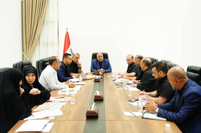 محافظ كربلاء يتباحث عملية فرز القطع السكنية وتوزيعها على مستحقيها