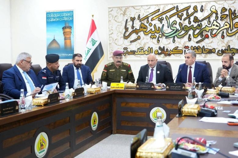 محافظ كربلاء المقدسة يرأس جلسة طارئة لمجلس المحافظة لمناقشة الخطة الأمنية لزيارة النصف من شعبان