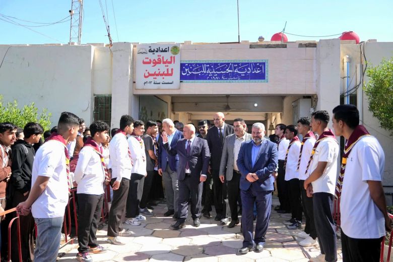 محافظ كربلاء يوجّه بالشروع الفوري بإعادة تأهيل إعدادية الحسينية للبنين