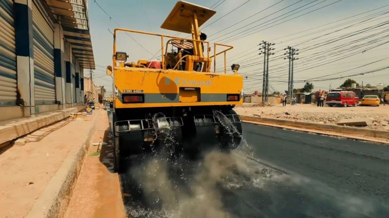 إنجاز اعمال تأهيل شارع قطاع ١٩ ضمن قضاء الحر