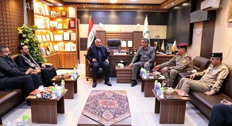محافظ كربلاء ورئيس أركان الحشد الشعبي يبحثان إجراءات تأمين زيارة عاشوراء